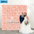 [Wedding Home Party] Flower Wall Panel Wedding Backdrop for Home Decor (12/36pcs) 15x15 Inch 3D DIY Peach Rose Floral Panel for Photo Background Home Party Wedding Backdrop Decoration