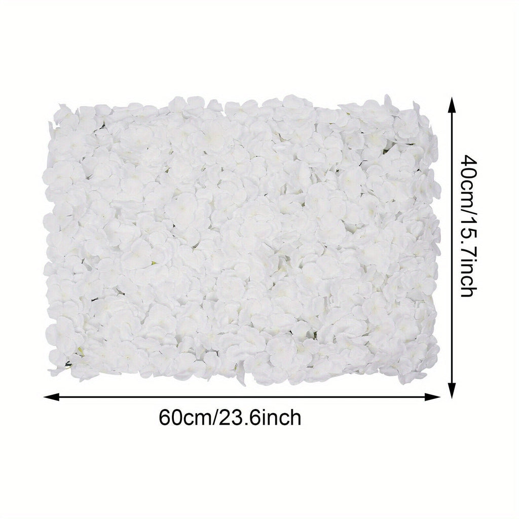 20Pcs Flower Panel Artificial Flower Wall Panel White Flower Backdrop Wall Decor