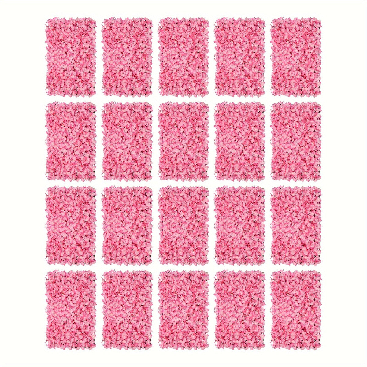 20pcs Whimsical Pink Artificial Flower Wall Set - Exquisite Romantic Backdrop Decor with Quick and Easy Installation, Durable and Reusable Design - Perfect for Weddings, Parties, Home Decor, and Special Events