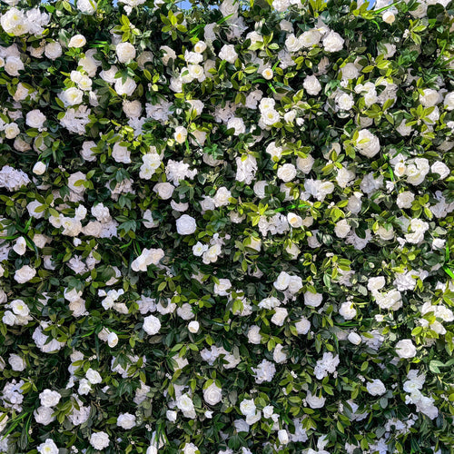 Enchanting White & Green Artificial Flower Wall - The Heart - Stealer for Wedding and Event Decor-VF-802 | Event Backdrop | Free Shipping