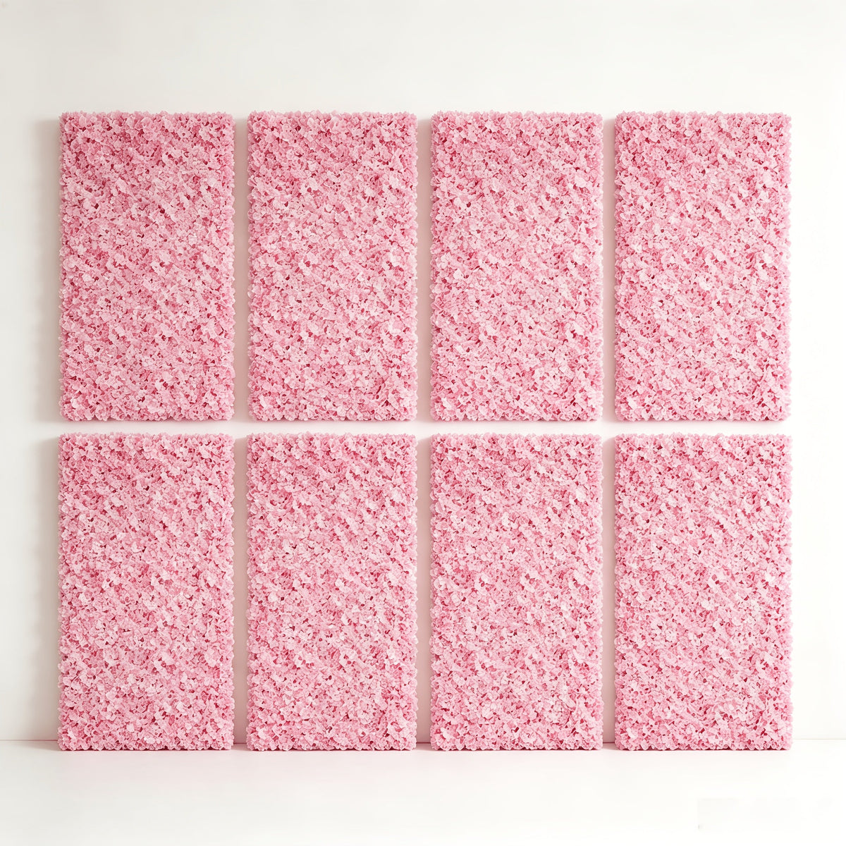 8pcs Light Pink Artificial Hydrangea Flower Wall Panel, 3D Dense Flower Backdrop, Reusable Floral Wall Decor for Wedding Ceremony, Birthday Party, Gender Reveal, Photo Booth, Indoor & Outdoor Events