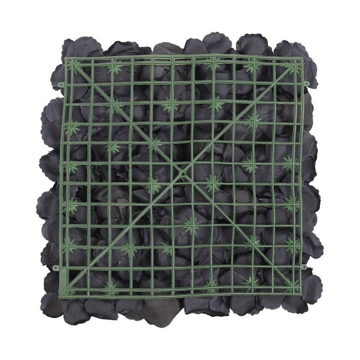 15" X 15" Black Rose Artificial Flower Wall Panels, 12pcs Artificial Flowers Decoration, Artificial Flower Wall Panel, Black Flowers Wall Rose Wall Background, 3D Floral Backdrop Wall Decor