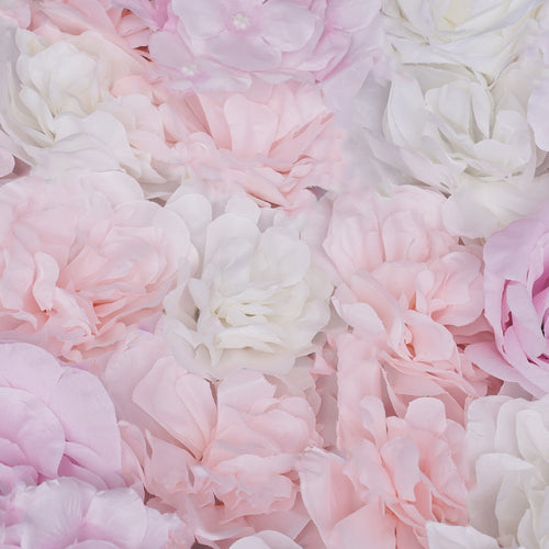 12pcs Flower Wall Panels, 23.6 x 15.7in Artificial Flower Wall Panels 3D Hydrangea Flower Mat for Wedding, Party Backdrop Decoration-Petal Size-US Stock(12pcs-Hydrangea+Rose)
