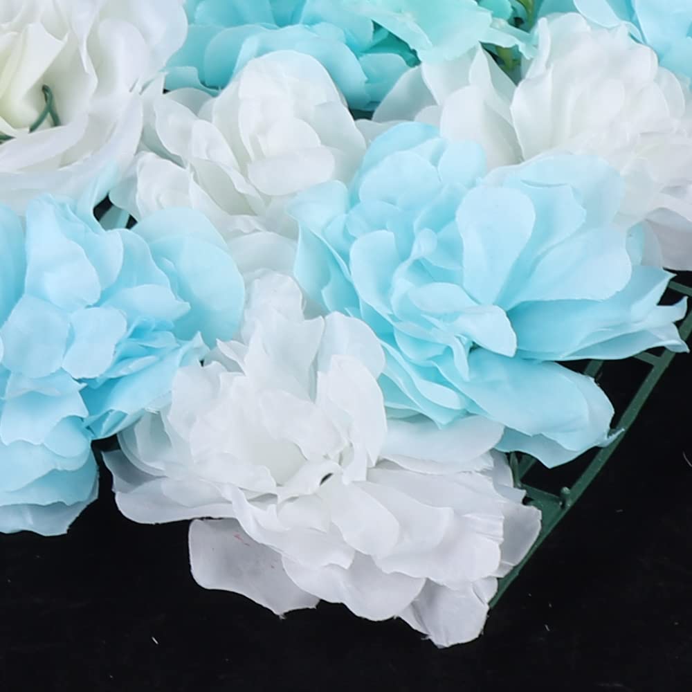 12 pcs Artificial Silk Flower Wall Panel,3D Artificial Flower Backdrop,Silk Mesh Wall Background, 3D Floral Mat for Wedding Party, Birthday, Decoration