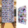 12pcs Romantic Artificial Flower Wall Panels in Lavender & Purple Roses with Blue Hydrangeas - Perfect for Wedding Backdrops, Photo Areas, Candy Walls, Home & Store Displays, Party Decor, 40 x 60 Inches, Flower Decor