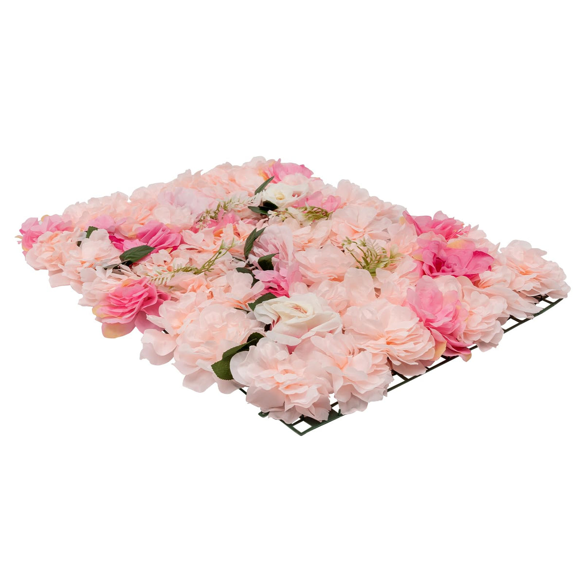 20 Pcs Flower Wall Panels,Artificial Floral Backdrop,Flower Panels for Event Party Wedding Decor,Light Pink Dahlia Rose & Watercress,23.62x15.75''