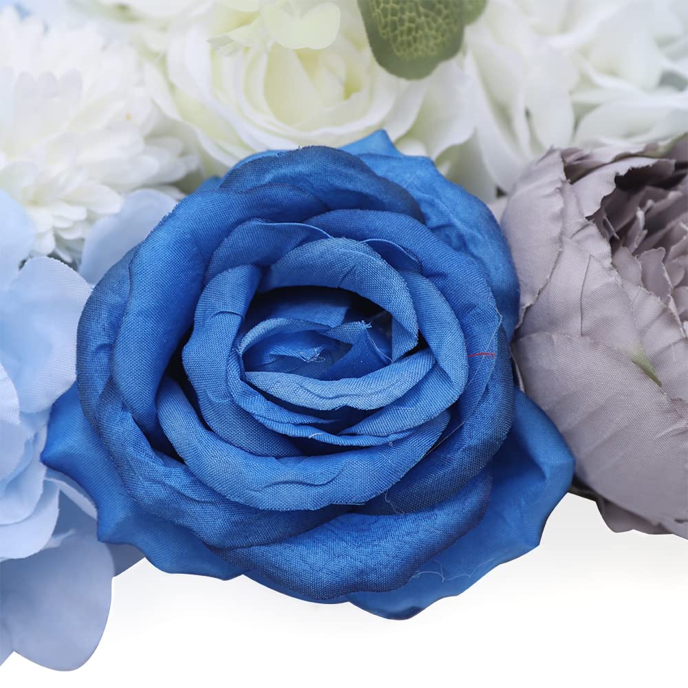 6Pcs Flower Wall Panel Plastic Artificial Flower Backdrop,3D Artificial Flower Wall Panel,Silk Mesh Wall Background for Party Wedding Decor