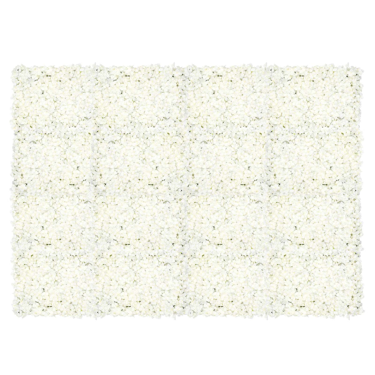 20-Pack White Artificial Flower Wall Panel 40x60cm for Wedding Party Decorations