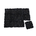 12pcs Artificial Flower Wall Panel 15 * 15inches Black Rose 3D Handmade Faux Flower Floral Wall Décor Backdrop Gothic Style for Wedding Birthday Halloween Bachelorette Party Wall Decoration