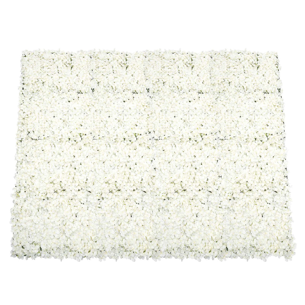 20-Pack White Artificial Flower Wall Panel 40x60cm for Wedding Party Decorations
