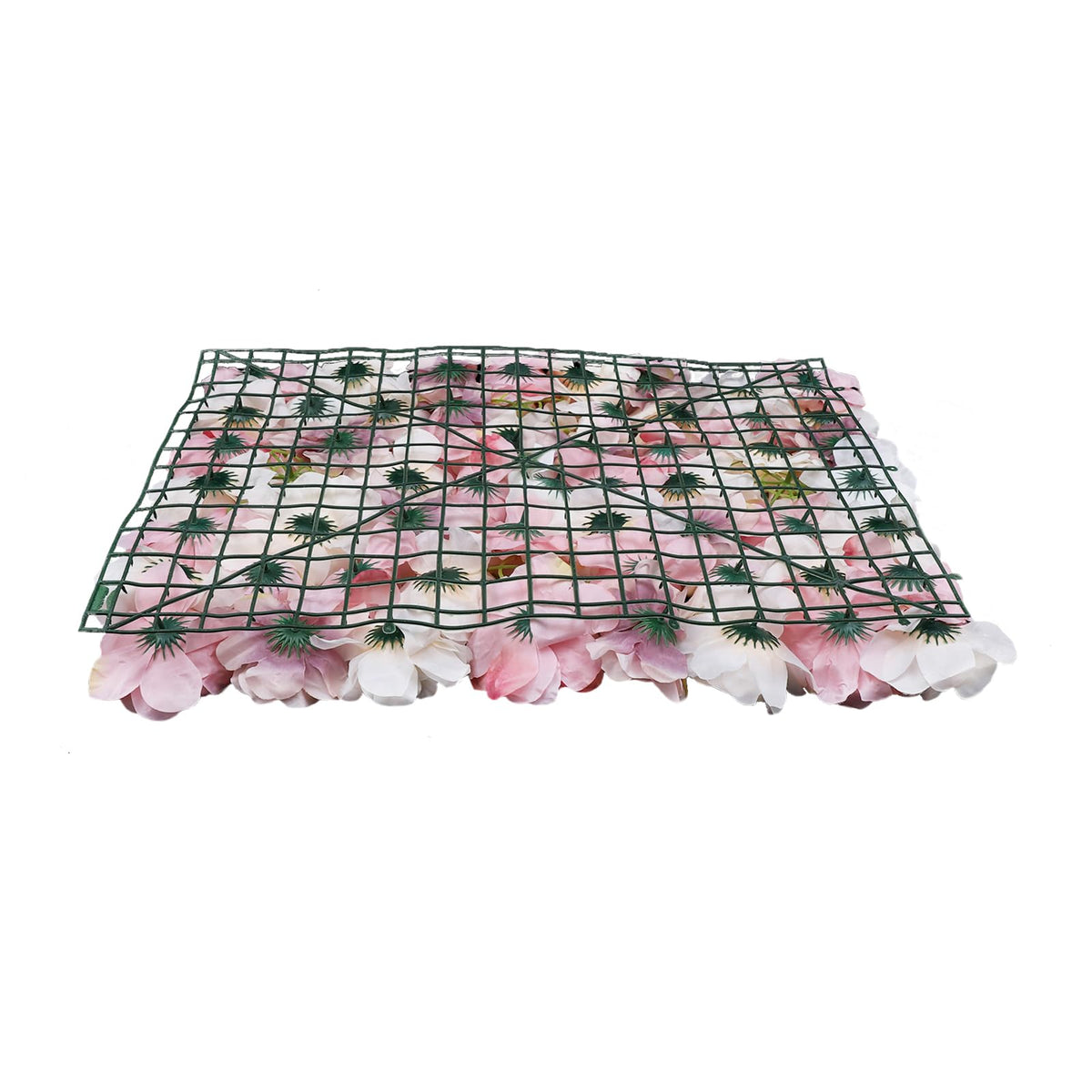 12Pcs Artificial Wall Flower Backdrop, 24" X 16" Flowers Wall Panel, 3D Decoration Silk Rose Hydrangea Wall Mat for Garden, Outdoor, Indoor, Party, Wedding and Photo Backdrop Decor