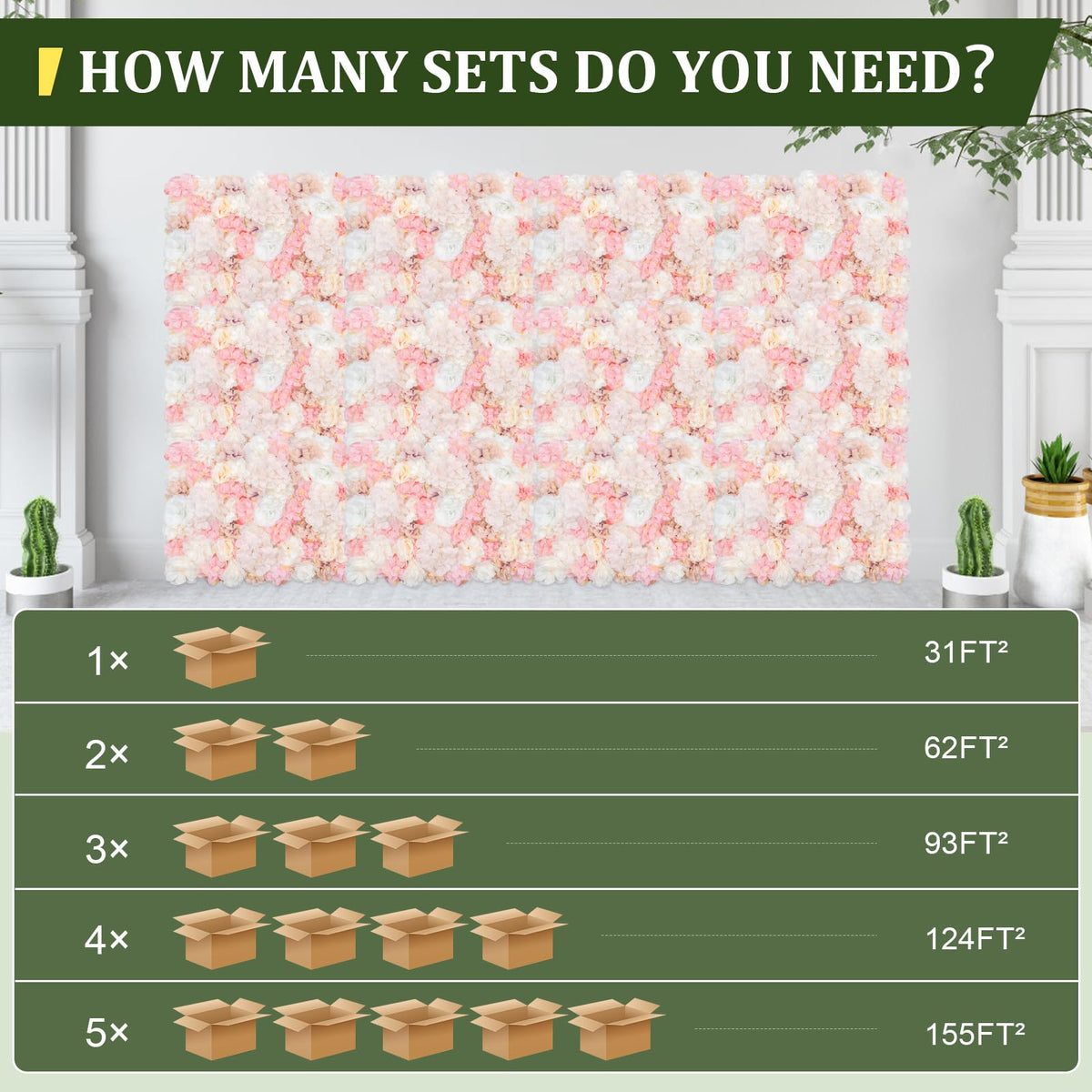 DNYSYSJ Flower Wall 12PCS 23.62"" x 15.75"" x 0.79"" Lifelike Pink & White Hydrangea Artificial Flowers Panel Silk Fabric Floral Wall Mat Rose Flower Wall Backdrop Decors, VUIFGBP4HRP04
