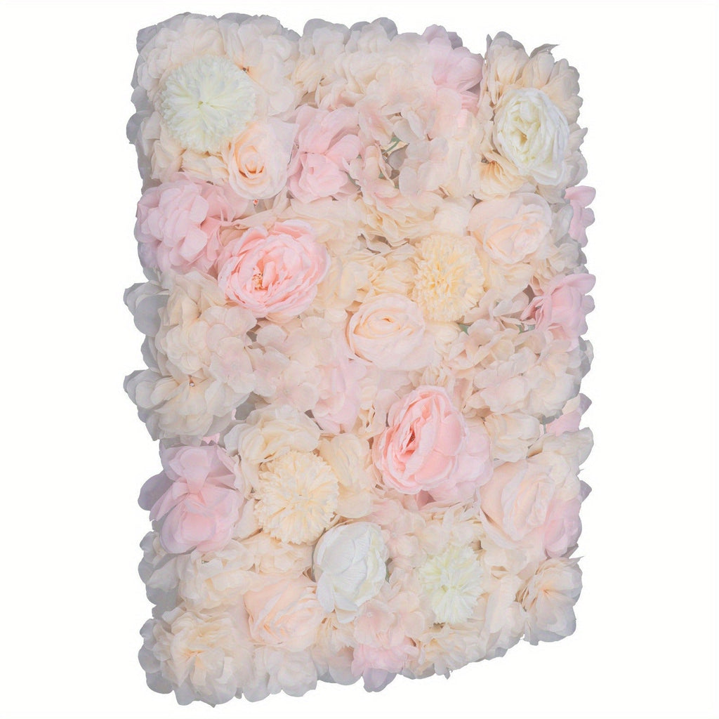 6pcs Artificial Flowers Wall Romantic Rose Flower Wall for Background Decoration Roses Wall Panel Hanging Wedding Venue Main Road Decor Silk Flower Panels Photo Backdrop Decor
