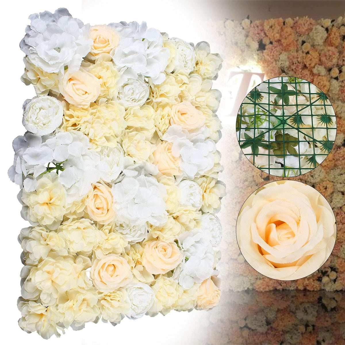 Flower Wall-Artificial Silk Panel