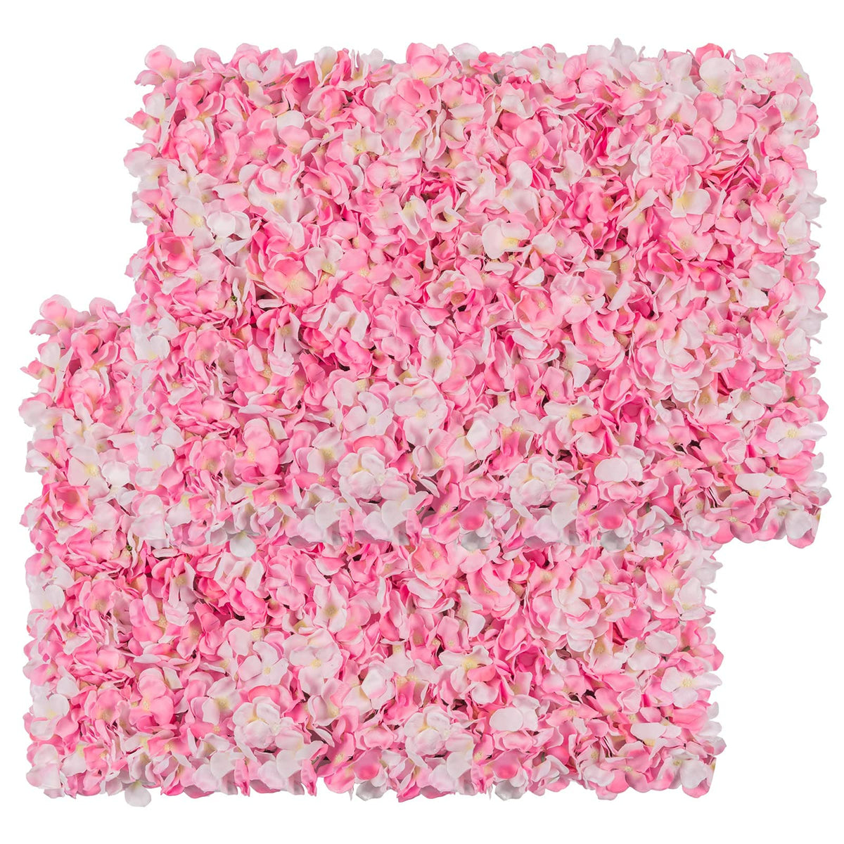 Artificial Flower Wall Backdrop 8×8 ft (2.4×2.4 m), 2 Panels 4×8 ft Each, Realistic Blooms for Wedding Ceremony, Photo Booth & Baby Shower,Stand/Frame Not Included