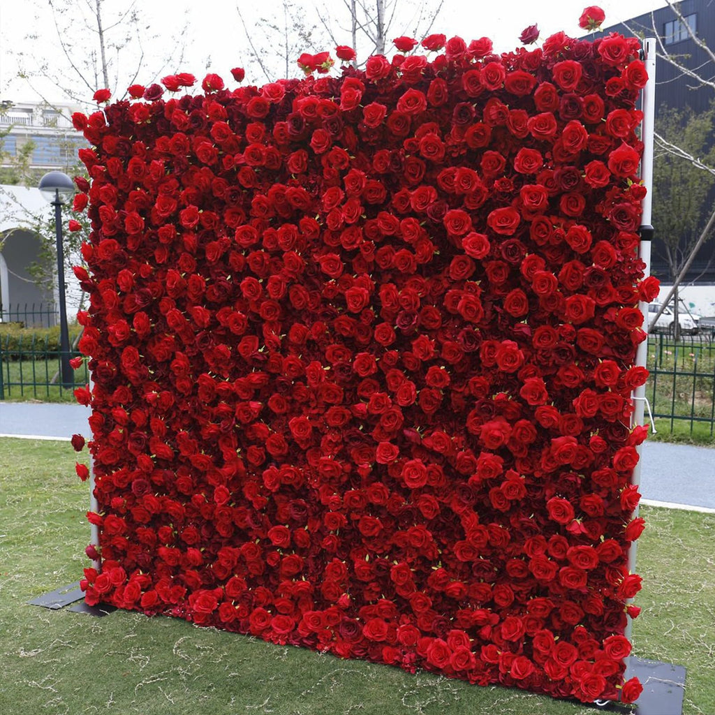Artificial Flower Wall Panels, Elegant 5D Silk Rose Peony Flower Wall Backdrop Fake Flowers Wall Panel for Party Wedding Baby Bridal Shower Event Photo DIY