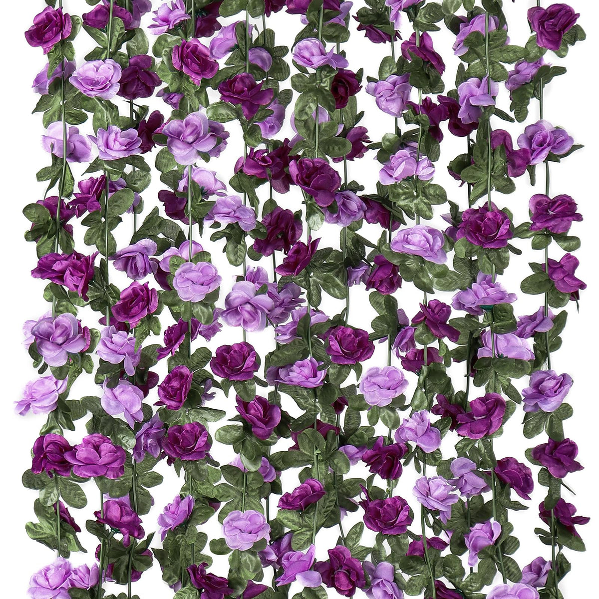 Artificial Flower Wall Backdrop 8×8 ft (2.4×2.4 m), 2 Panels 4×8 ft Each, Realistic Blooms for Wedding Ceremony, Photo Booth & Baby Shower,Stand/Frame Not Included