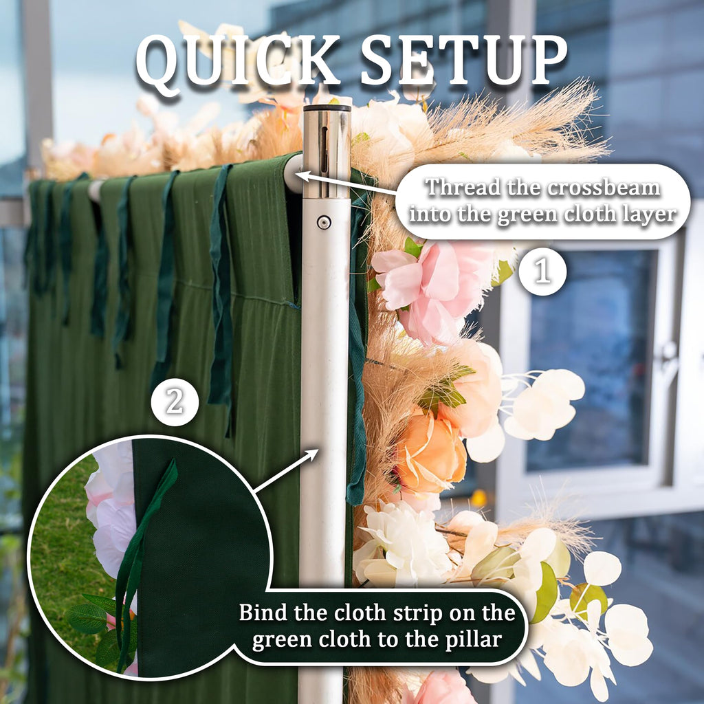 Artificial Flower Wall Backdrop 8×8 ft (2.4×2.4 m), 2 Panels 4×8 ft Each, Realistic Blooms for Wedding Ceremony, Photo Booth & Baby Shower,Stand/Frame Not Included