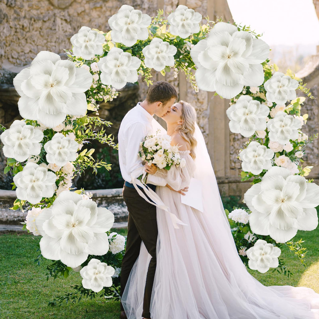 12PCS Artificial Flower Wall Panels, Rose Backdrop for Weddings, Reusable 3D Silk Floral Decor Wedding Flower Decorations Wall Silk Rose Panels for Birthdays, Showers, Photo Booths