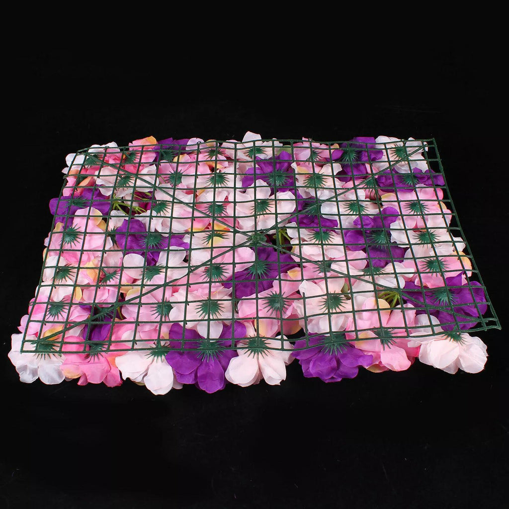 6pcs Artificial Flower Wall Panel Indoor Outdoor Flower Wall Panel for WeddingDecor