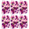 6pcs Artificial Flower Wall Panel Indoor Outdoor Flower Wall Panel for WeddingDecor