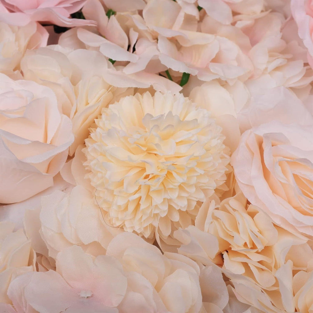 6pcs Artificial Flowers Wall Romantic Rose Flower Wall for Background Decoration Roses Wall Panel Hanging Wedding Venue Main Road Decor Silk Flower Panels Photo Backdrop Decor