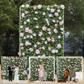Artificial Luxury‌ Flower Wall Panels, Gorgeous 3D Silk Floral Backdrop for Wedding, Baby Show, Party and Home Decor, Quick Assembly/Storage, Both Eco ＆ Pet Friendly