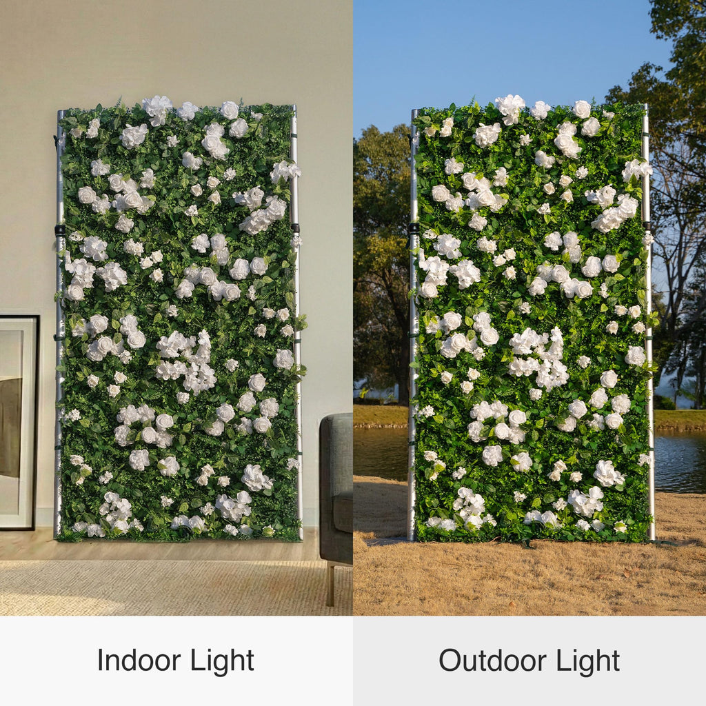 4ft*8ft Artificial Flower Wall Panels, 3D Silk Rose Floral Backdrop