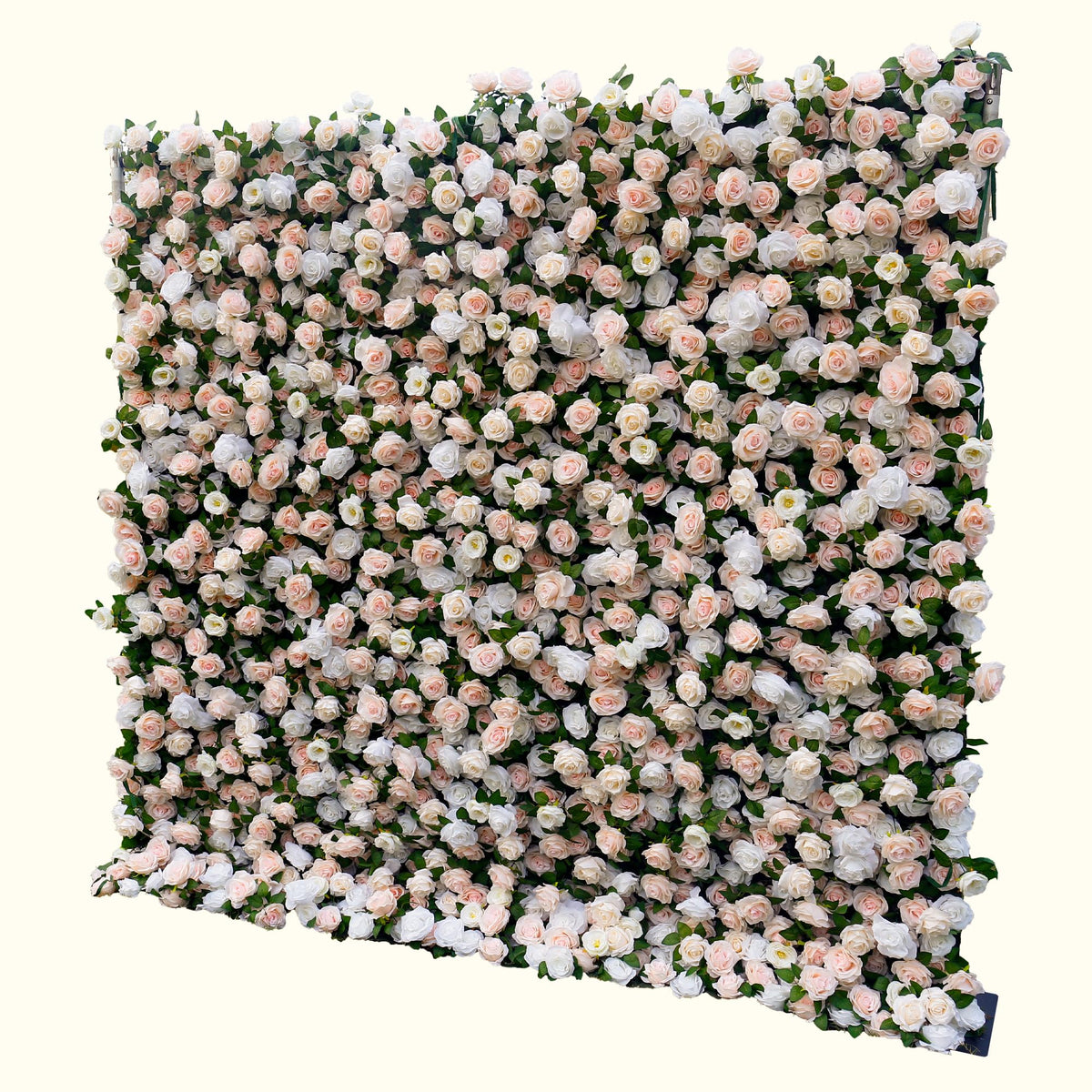 8×8 ft Artificial Pink Flower Wall with Backdrop Stand, 2pcs 4×8 ft Panels, Assembly-Friendly Floral Backdrop for Weddings, Events, Studios & Window Displays
