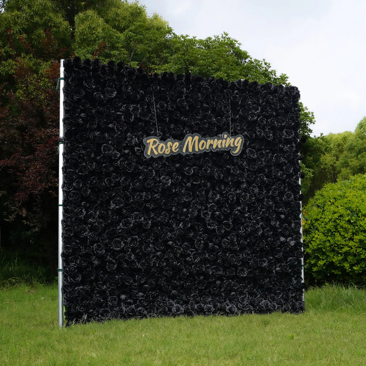 Black：4D Fabric Artificial rolling up curtain flower wall Free Shipping