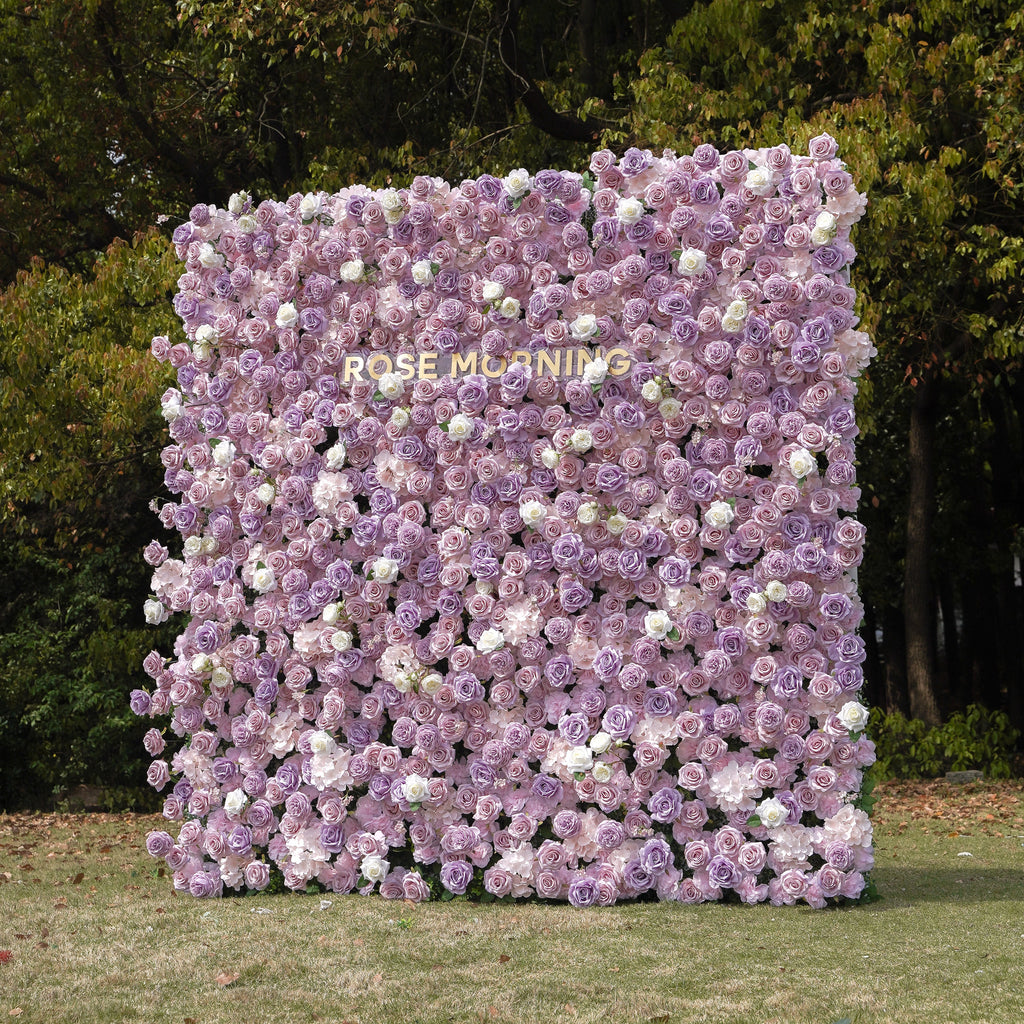 Alina：5D Fabric Artificial rolling up curtain flower wall Free Shipping