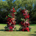 Beauty - Red Floral Arch with Frame for Wedding Party Event Backdrop Decoration Free Shipping