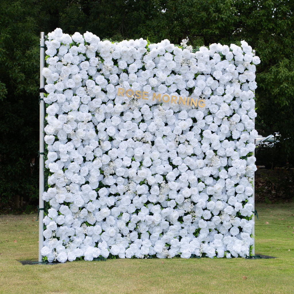 Ava：3D Fabric Artificial rolling up curtain flower wall Free Shipping