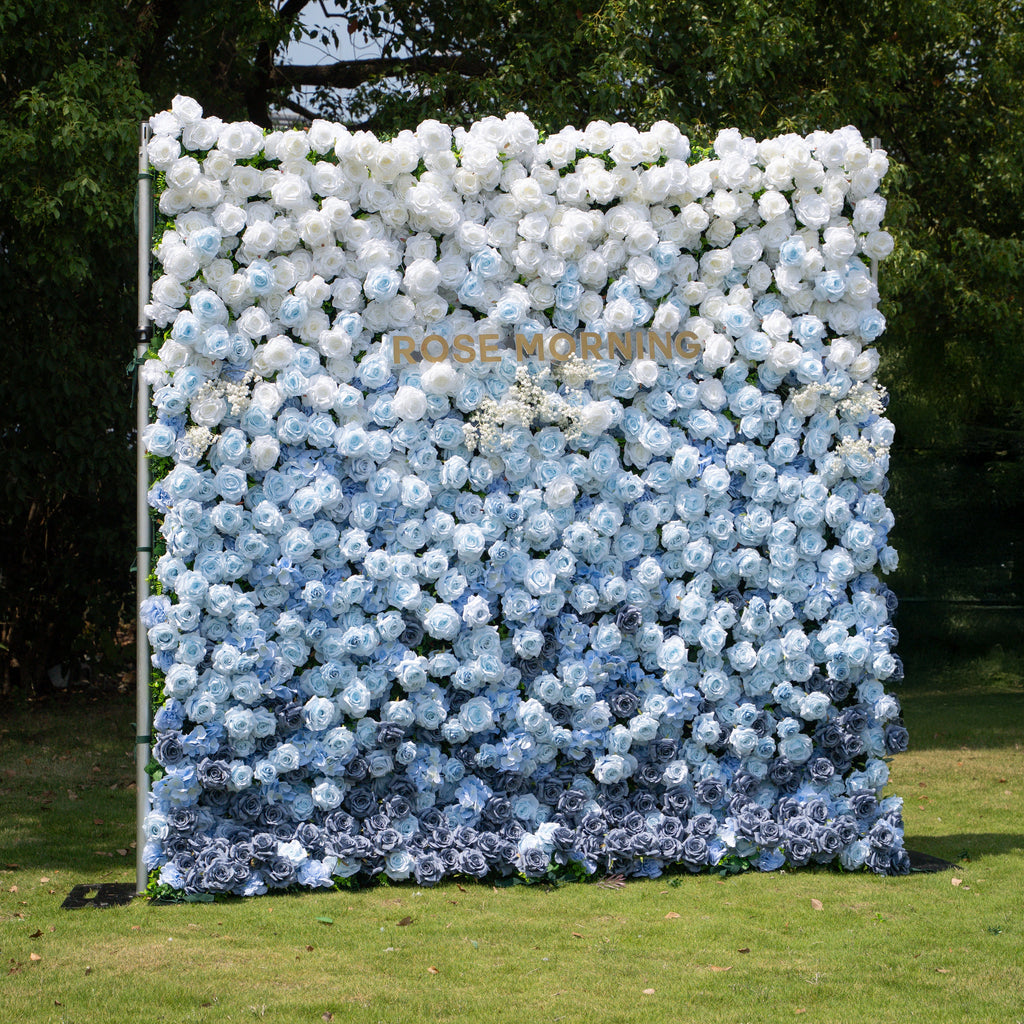 Cool：Fabric Artificial rolling up curtain flower wall Free Shipping