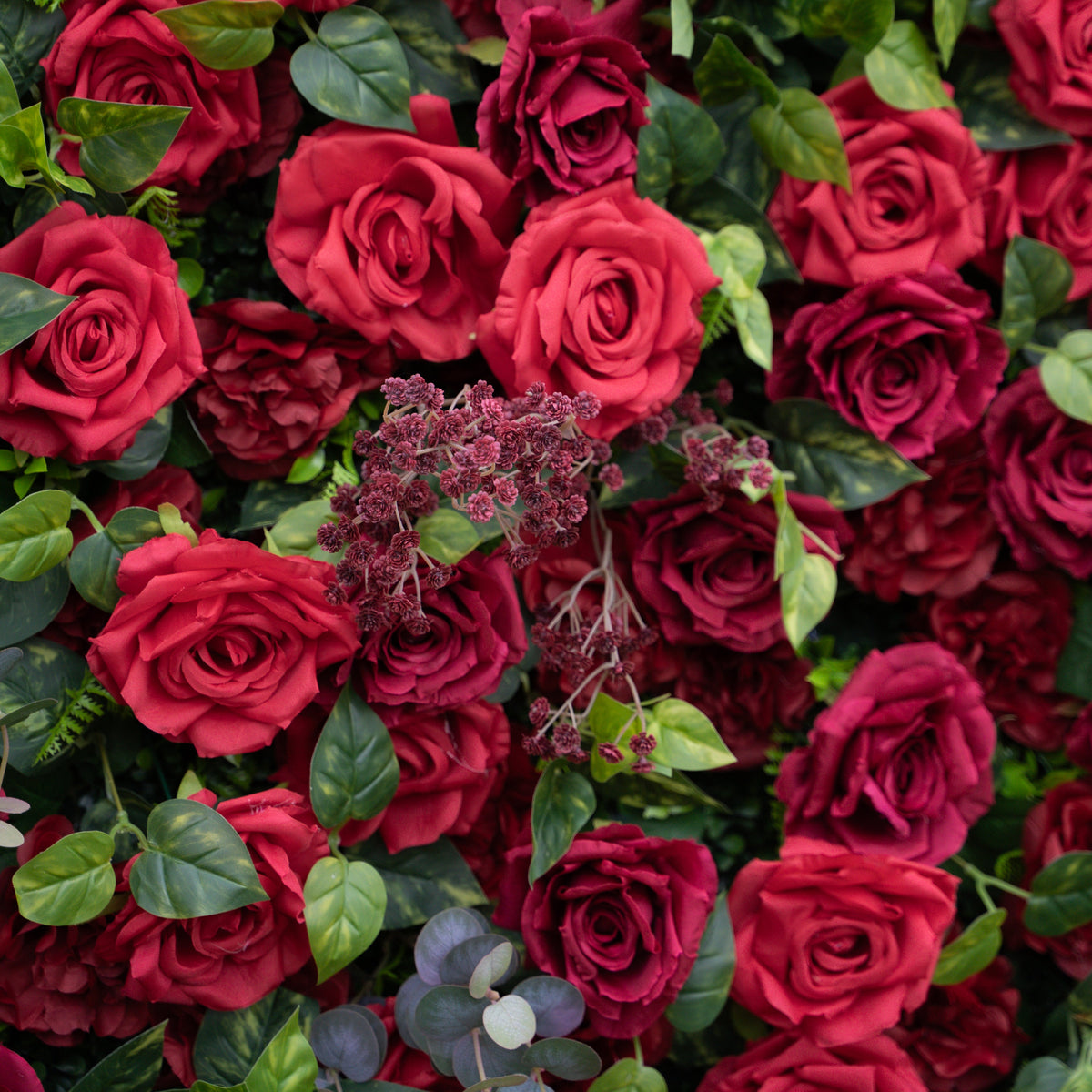 Rouge：3D Fabric Artificial rolling up curtain flower wall (In US Stock5-7 Days Delivered) Free Shipping
