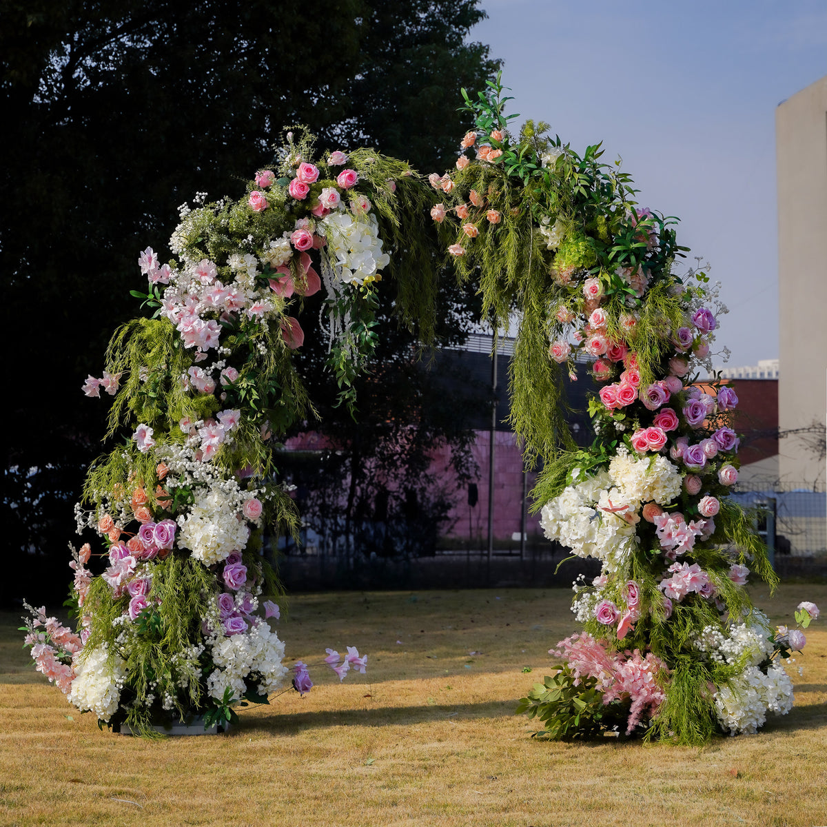 Mabry : Rose Morning Floral Arch Decoration Including Frame for Wedding and Events Decoration Free Shipping
