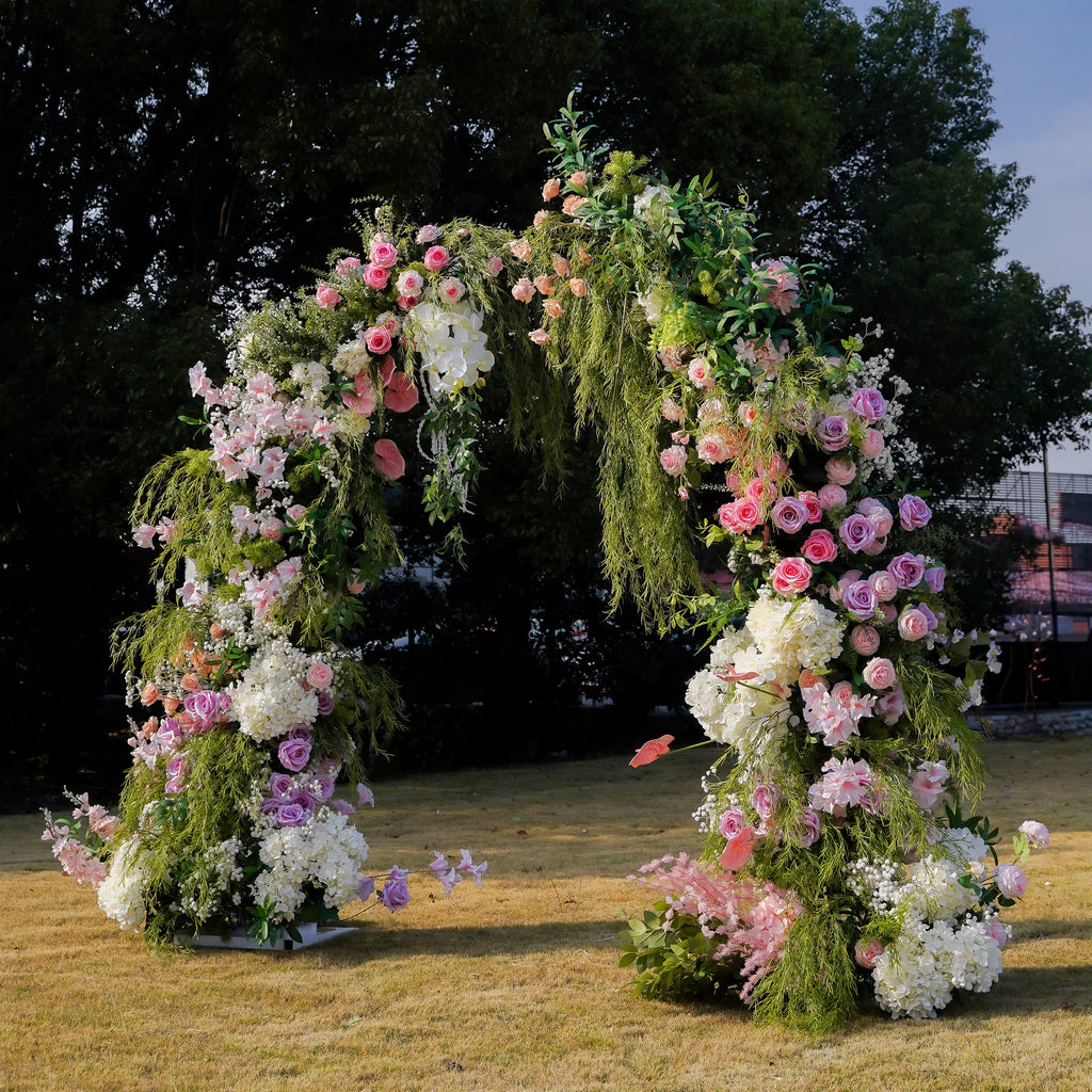 Mabry : Rose Morning Floral Arch Decoration Including Frame for Wedding and Events Decoration Free Shipping