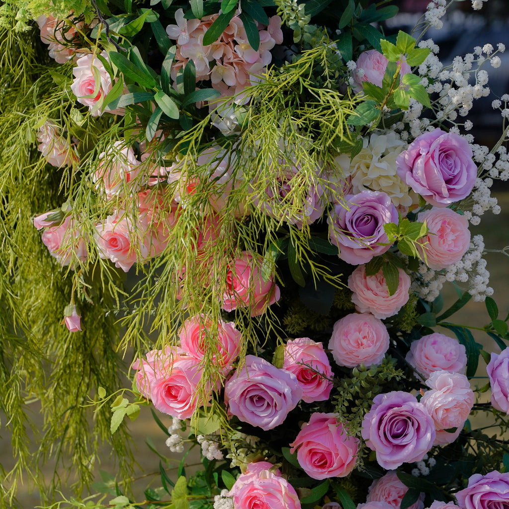 Mabry : Rose Morning Floral Arch Decoration Including Frame for Wedding and Events Decoration Free Shipping