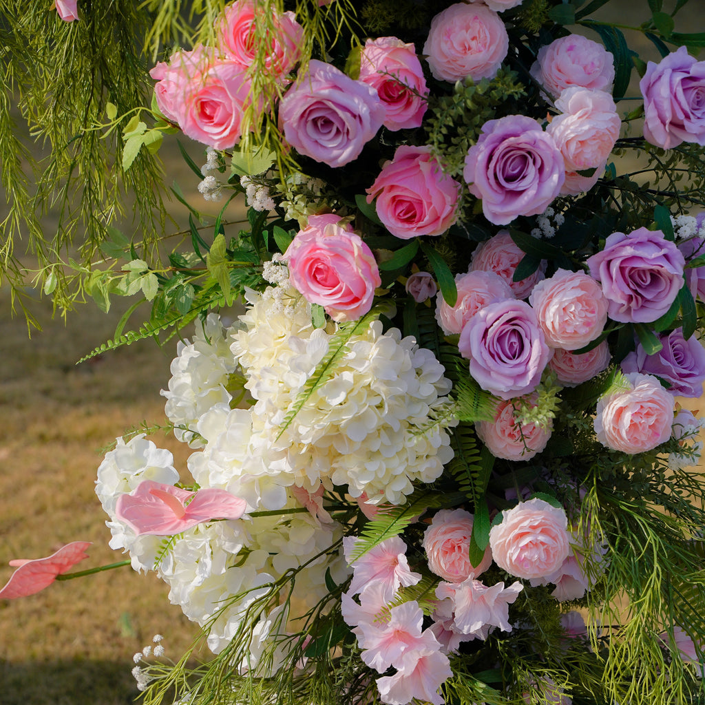 Mabry : Rose Morning Floral Arch Decoration Including Frame for Wedding and Events Decoration Free Shipping