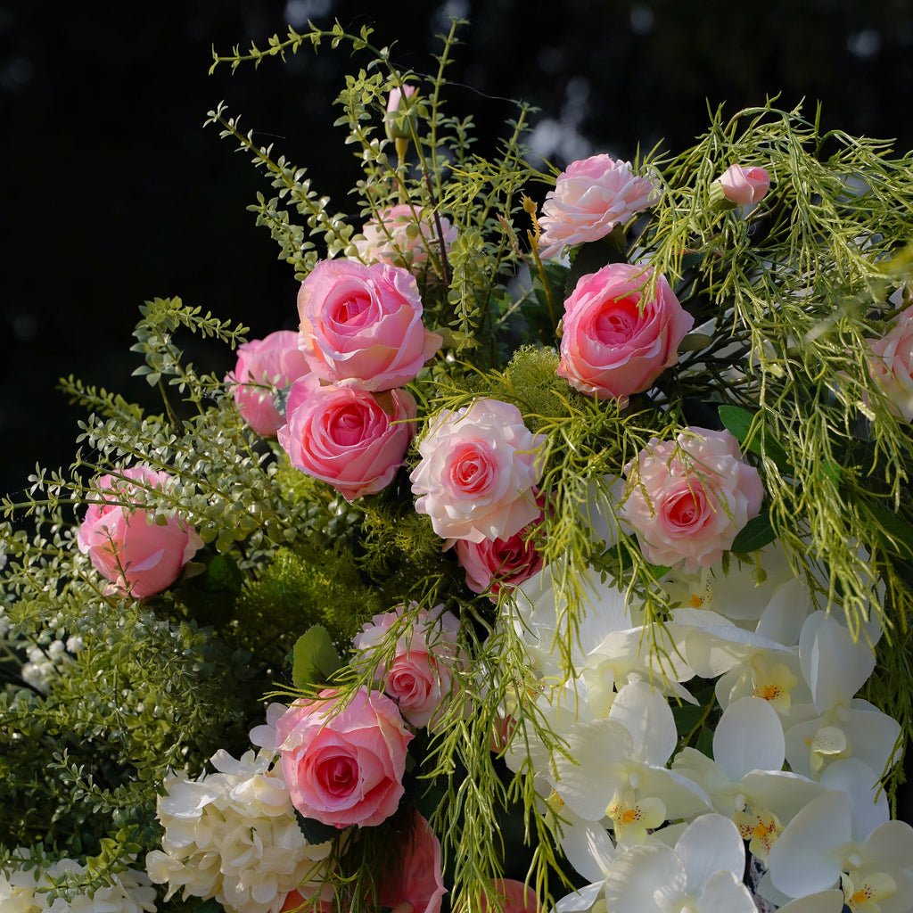 Mabry : Rose Morning Floral Arch Decoration Including Frame for Wedding and Events Decoration Free Shipping