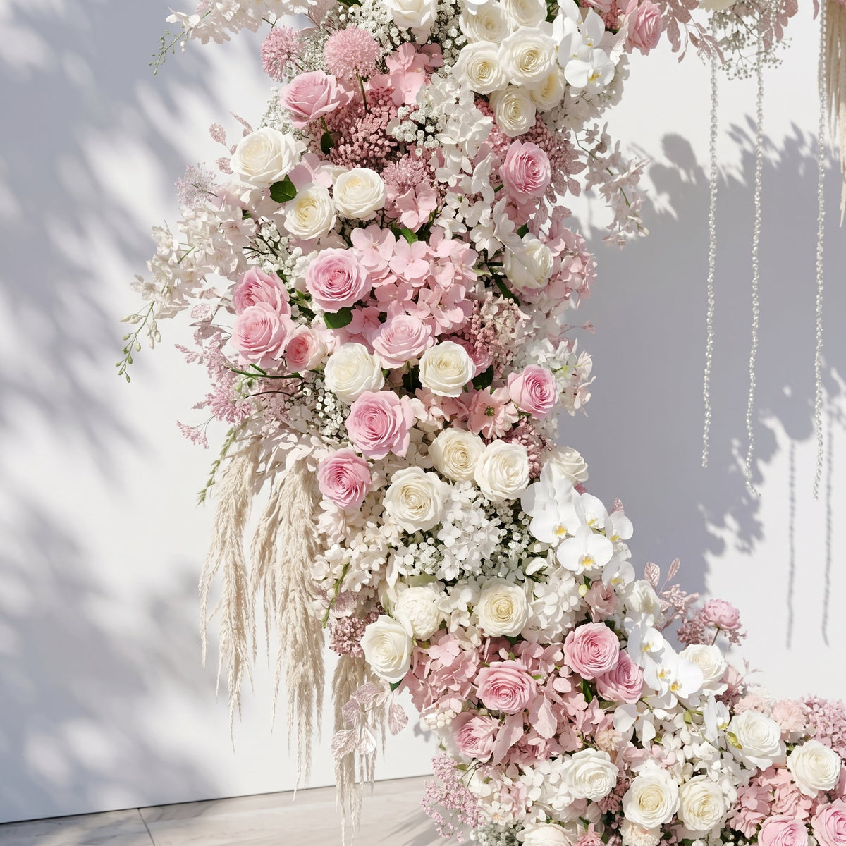 Karellora Moon Arch:Wedding & Event Background Floral Arch Decor Frame Included | Ceremony & Event Decor