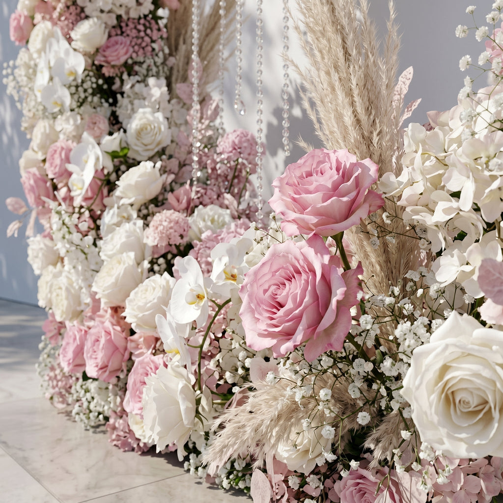 Karellora Moon Arch:Wedding & Event Background Floral Arch Decor Frame Included | Ceremony & Event Decor
