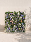 Malella : 5D Fabric Artificial rolling up curtain flower wall — front view