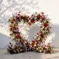 Mirmora: Heart-Shaped Multi-Color Mixed Floral Silk Floral Arch Floral Arrangement for Boho Weddings | Ceremony & Event Decor