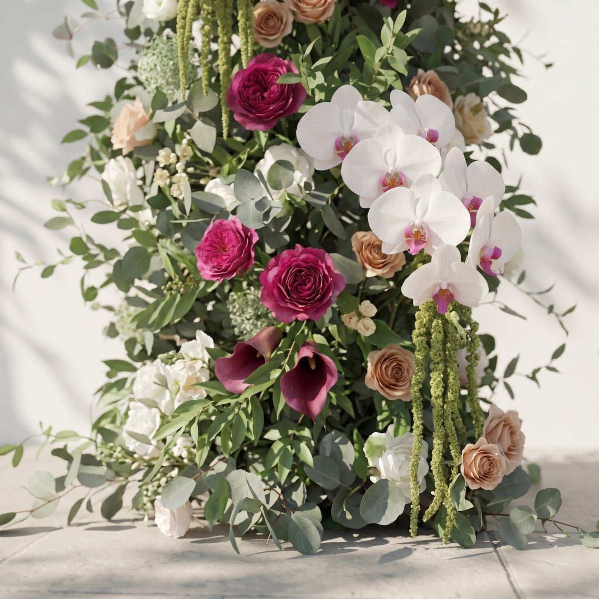 Torellar: 2026 New Luxury Green & White Flower arch for Garden Weddings & Events Decor Incuding Frame | Event Floral Decor
