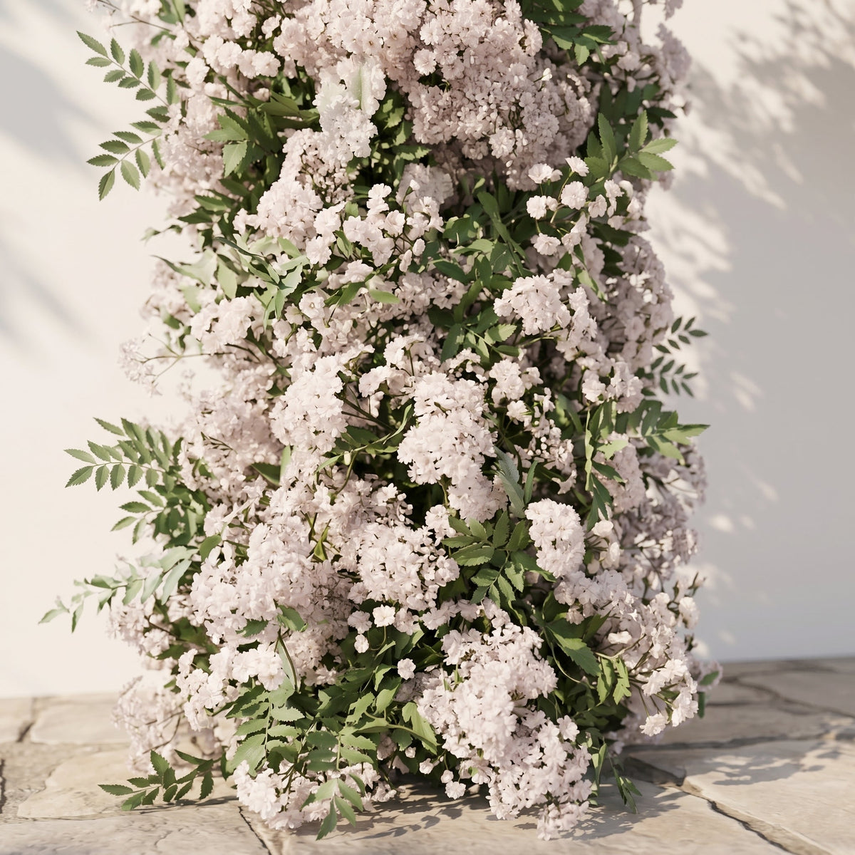 Valnella Arch: New Luxury Nude Pink Babybreath & White flowers Flower arch for Elegant Weddings & Events Decor Incuding Frame | Ceremony & Event Decor