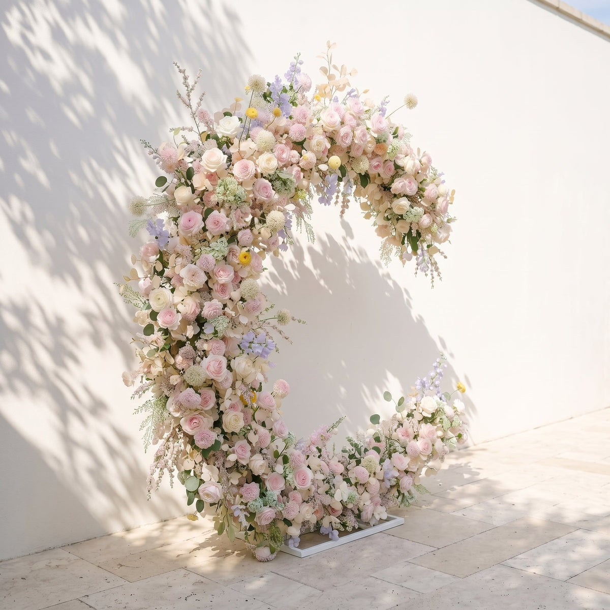 Zarensira moon arch: Wedding & Event Background Floral Arch Decor Frame Included | Wedding Floral Decor