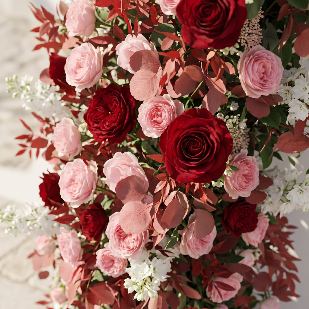 Zelloria Arch: New Autumn Style Floral Arch with Pink Roses for Luxury Weddings & Events Decor Incuding Frame | Ceremony & Event Decor