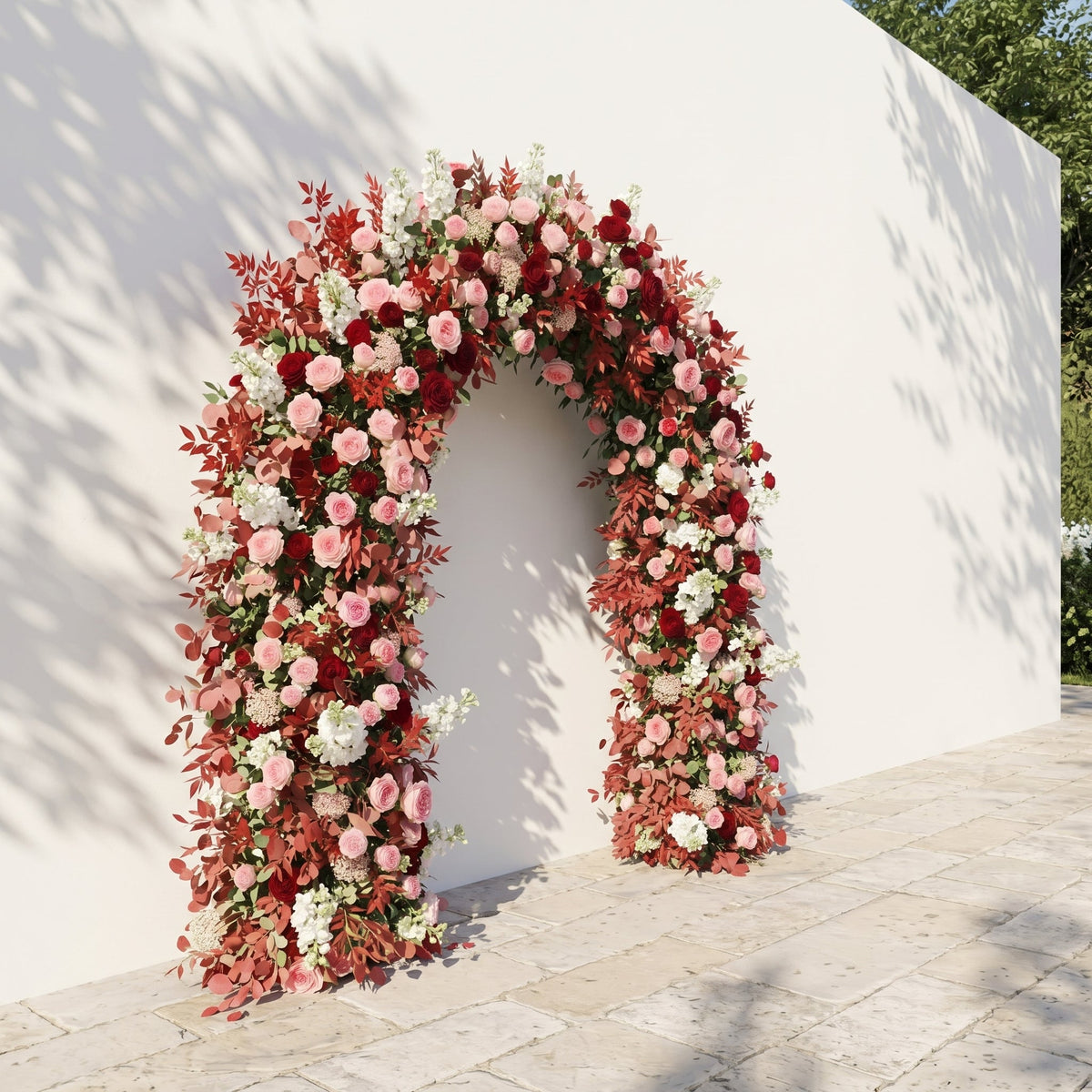 Zelloria Arch: New Autumn Style Floral Arch with Pink Roses for Luxury Weddings & Events Decor Incuding Frame | Ceremony & Event Decor