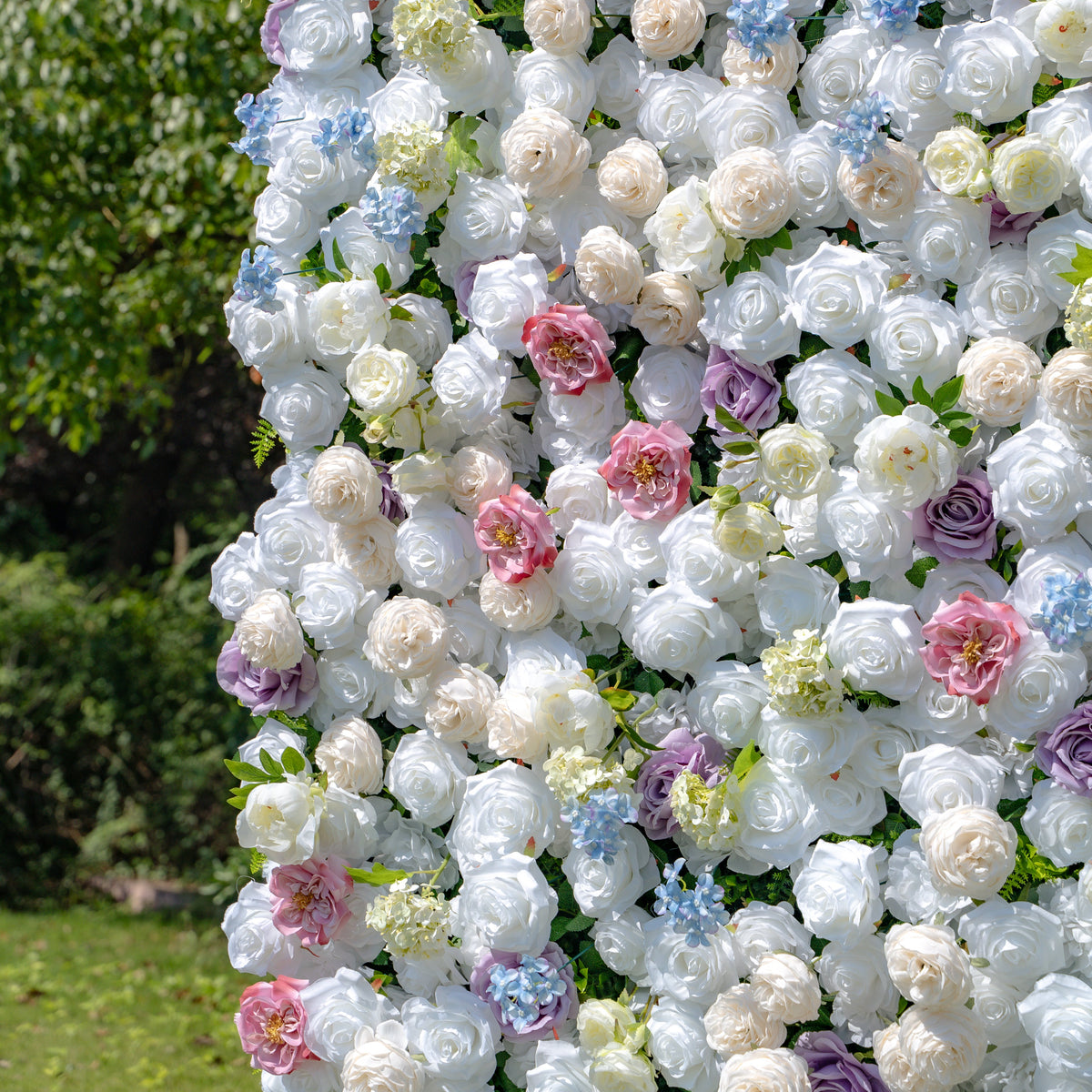 Alison：5D Fabric Artificial rolling up curtain flower wall (Ready to ship) Rose Morning